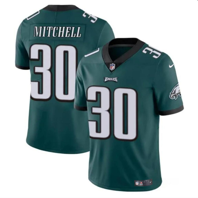 Men's Philadelphia Eagles #30 Quinyon Mitchell Green 2024 Draft Vapor Untouchable Limited Football Stitched Jersey